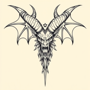 Linework Baphomet Tattoo