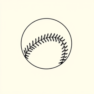 Linework Baseball Tattoo