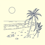 Linework Beach Tattoo