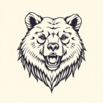 Linework Bear Tattoo