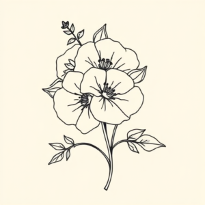 Linework Bluebonnet Tattoo