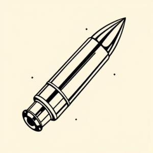 Linework Bullet Tattoo