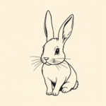 Linework Bunny Tattoo