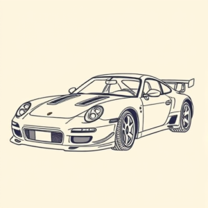 Linework Car Tattoo