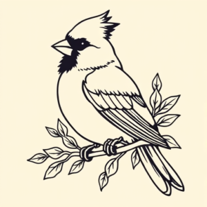 Linework Cardinal Tattoo