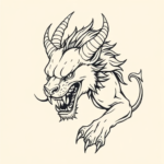 Linework Cerberus Tattoo