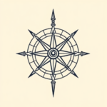 Linework Compass Tattoo