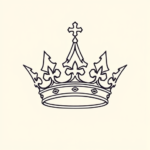 Linework Crown Tattoo