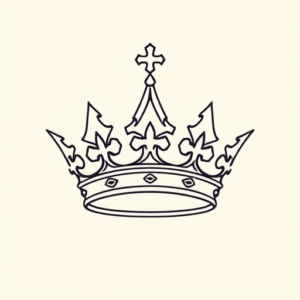 Linework Crown Tattoo