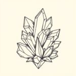 Linework Crystal Tattoo