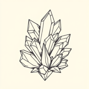 Linework Crystal Tattoo