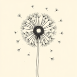 Linework Dandelion Tattoo