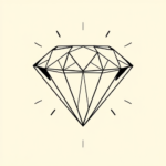 Linework Diamond Tattoo