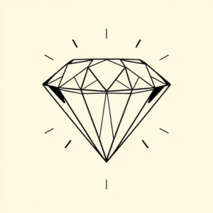 Linework Diamond Tattoo