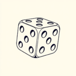 Linework Dice Tattoo