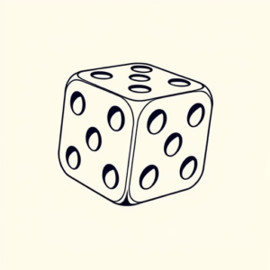 Linework Dice Tattoo