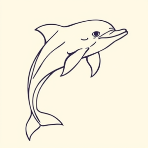 Linework Dolphin Tattoo