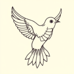 Linework Dove Tattoo