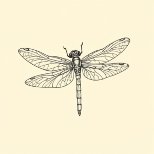 Linework Dragonfly Tattoo