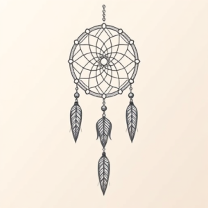 Linework Dreamcatcher Tattoo