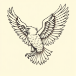 Linework Eagle Tattoo