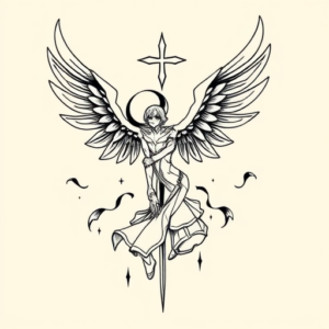 Linework Evangelion Tattoo