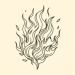 Linework Fire Tattoo