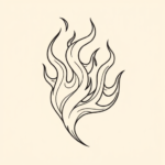 Linework Flame Tattoo