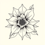 Linework Flower Tattoo