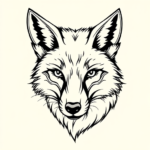 Linework Fox Tattoo