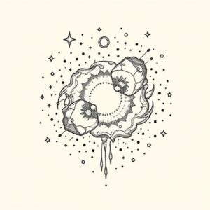 Linework Galaxy Tattoo