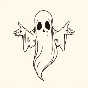 Linework Ghost Tattoo