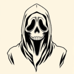 Linework Ghostface Tattoo