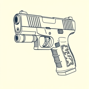 Linework Glock Tattoo
