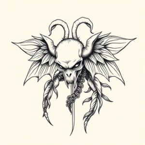 Linework Hades Tattoo