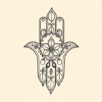 Linework Hamsa Tattoo