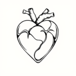 Linework Heart Tattoo
