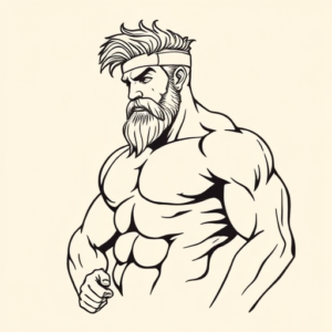 Linework Hercules Tattoo