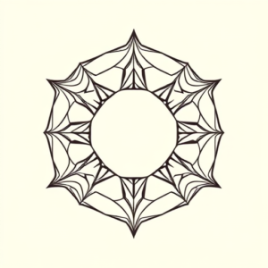 Linework Hexagon Tattoo