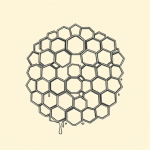 Linework Honeycomb Tattoo