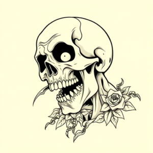 Linework Horror Tattoo