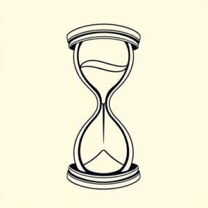 Linework Hourglass Tattoo