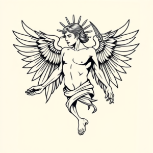Linework Icarus Tattoo