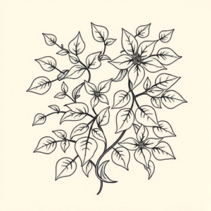 Linework Ivy Tattoo
