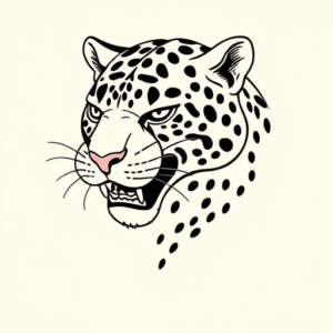 Linework Jaguar Tattoo