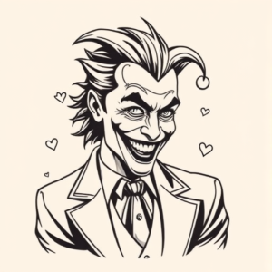Linework Joker Tattoo