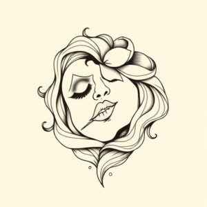 Linework Kiss Tattoo