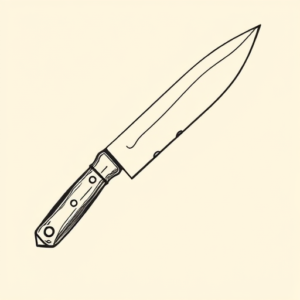 Linework Knife Tattoo