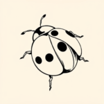 Linework Ladybug Tattoo
