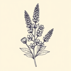 Linework Lavender Tattoo